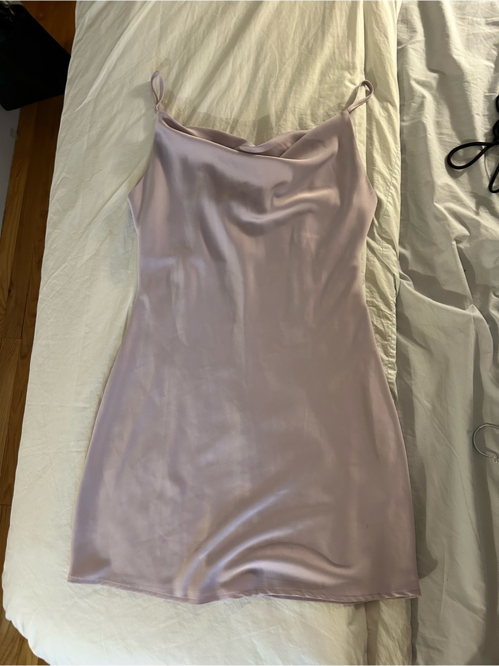 Urban outfitters lavender mini cowlneck slip dress